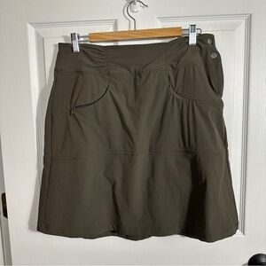 Athleta “Hit the Trail” skort, olive, size 8T, hiking, outdoors, summer, golf